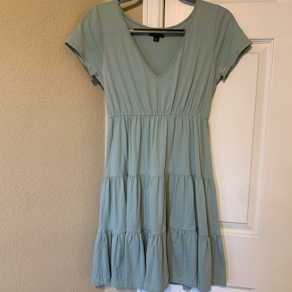 Wild Fable Green Flutter Sleeve Mini Sundress